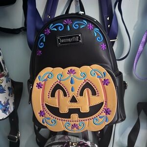 Loungefly Black and Orange Halloween Backpack